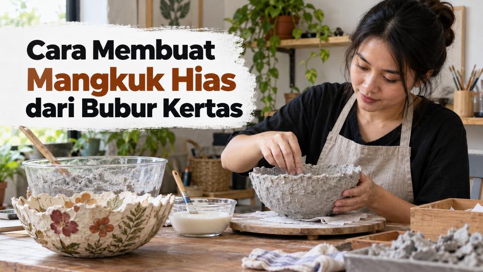 Cara Membuat Mangkuk Hias dari Bubur Kertas